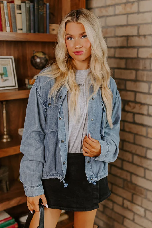 Smart Comfort Wear Setting Records Lightweight Chambray Jacket