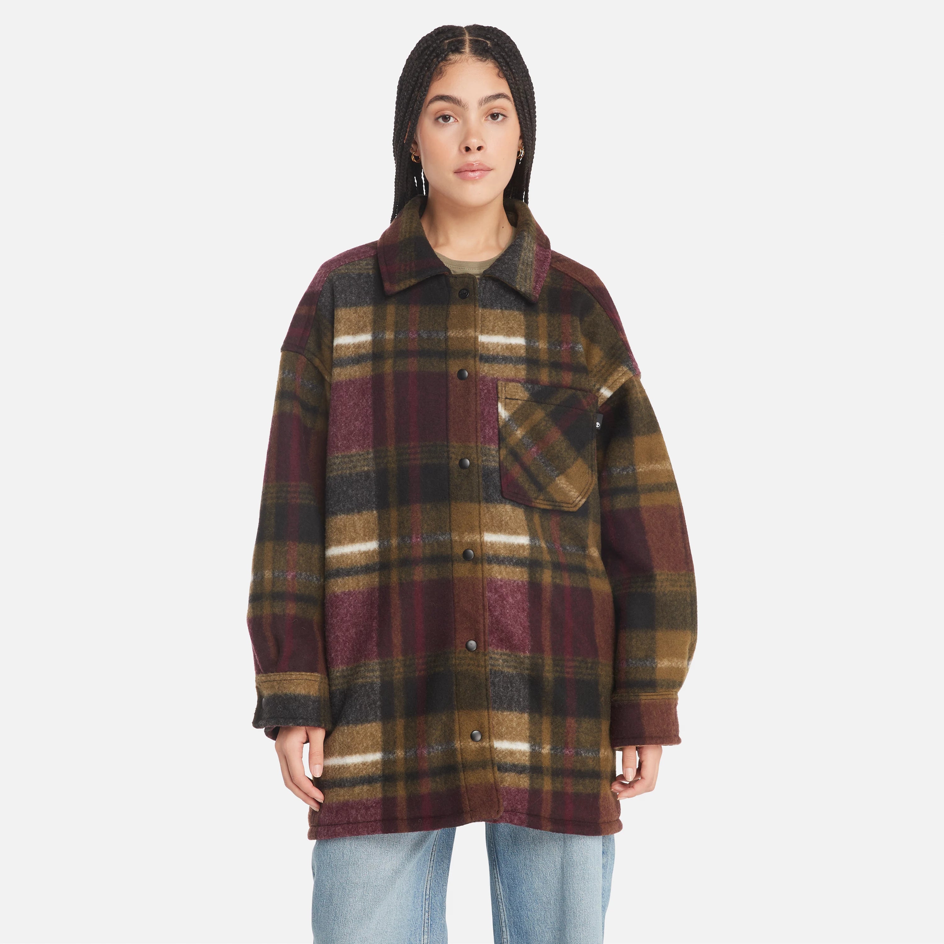 British Style Women’s Wool Shirt Jacket