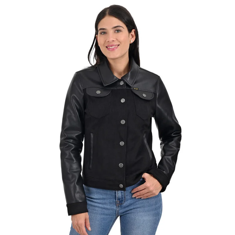 French Style Wrangler Women's Dual Texture Trucker Jacket