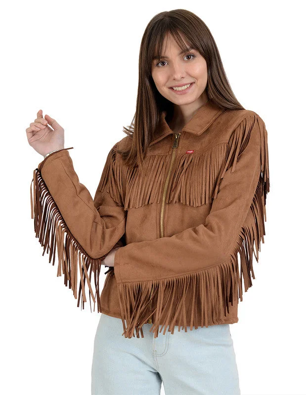 Exquisite Fabrics Wrangler Women's Western Fringed Jacket