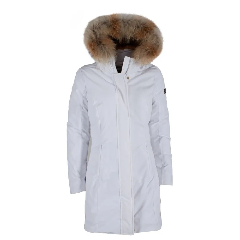 Floral Prints Yes Zee Chic  Down Jacket with Fur-Trimmed Women's Hood