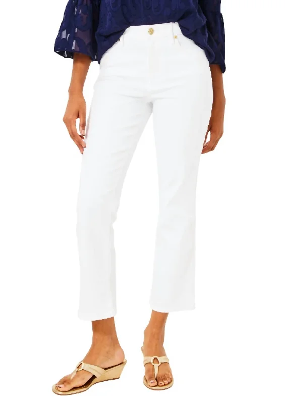 Effortless Wear Annet High Rise Crop Flare Jean In Resort White