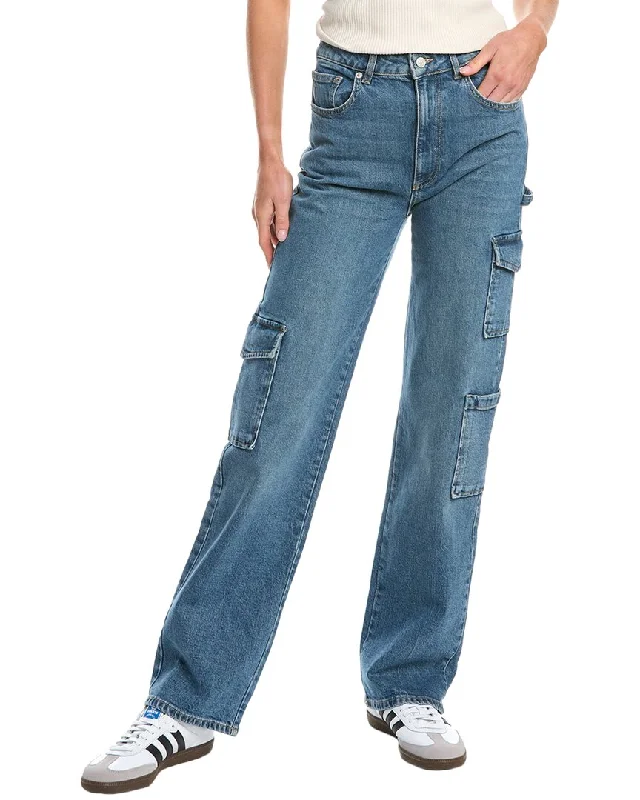 Stylish Fit ba&sh Blue Straight Cargo Jean