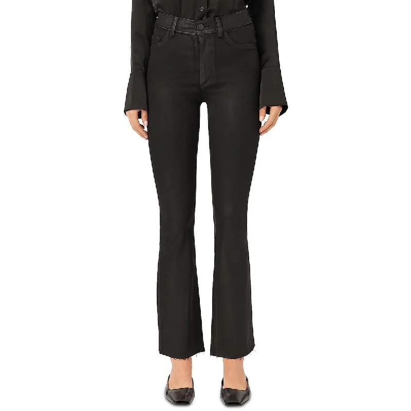 Breezy Outfits Bridget Womens High Rise Raw Hem Bootcut Jeans