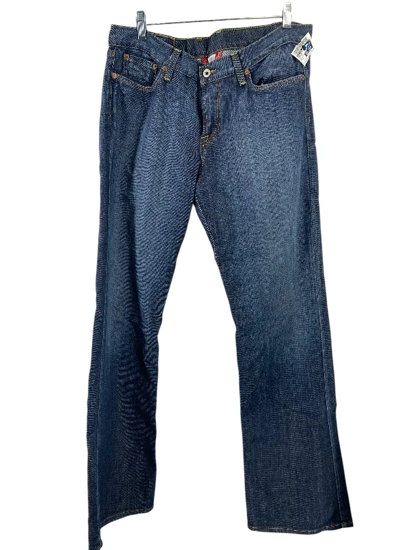 Relaxed Style Jeans Boot Cut By Lucky Brand In Blue Denim, Size: 14