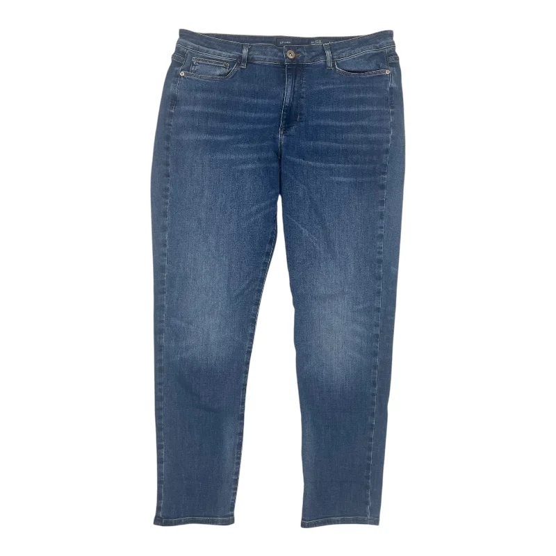 Cozy Pants Jeans Boyfriend By J. Jill In Blue Denim, Size:14
