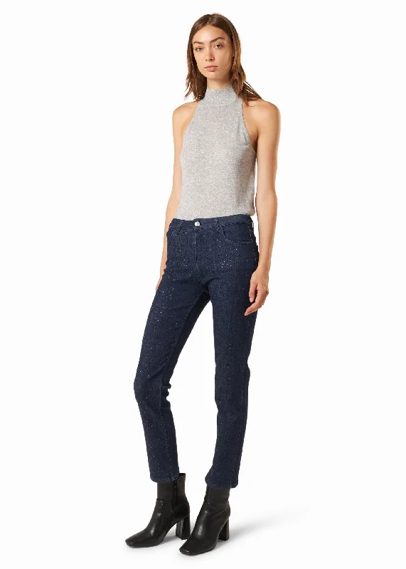 Fashion And Simplicity Jeans con strass