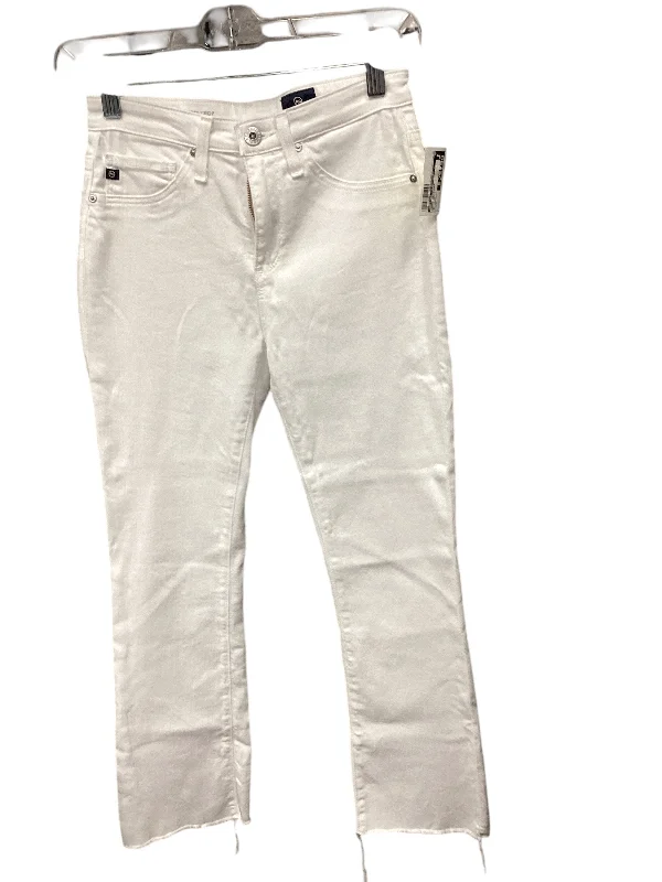 Cozy Fit Wear Jeans Designer By Adriano Goldschmied In White Denim, Size: 0