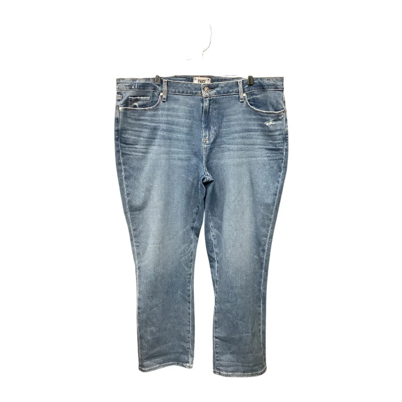 Trendy And Casual Jeans Designer By Paige In Blue Denim, Size: 18