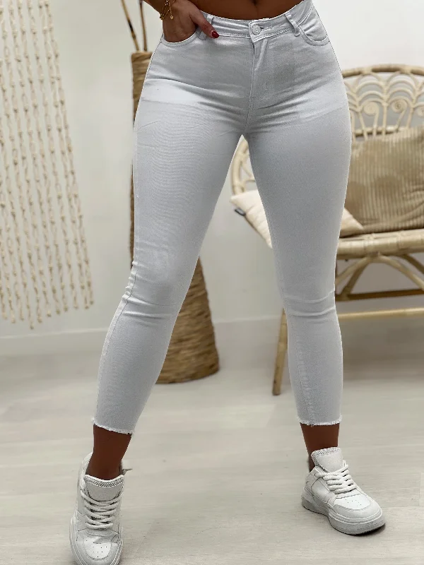 Innovative Design Jeans skinny JESSIKA - BLANC