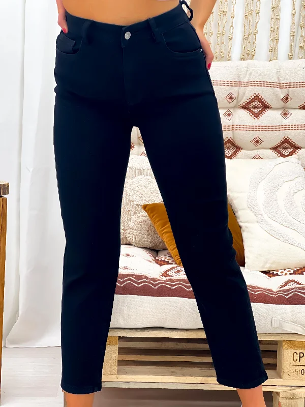 Luxury And Elegant Jeans mom MICAELA - NOIR