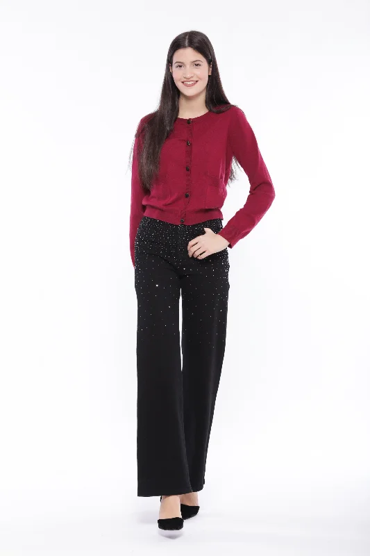 Luxury Fashion JEANS PALAZZO CON PIOGGIA DI STRASS
