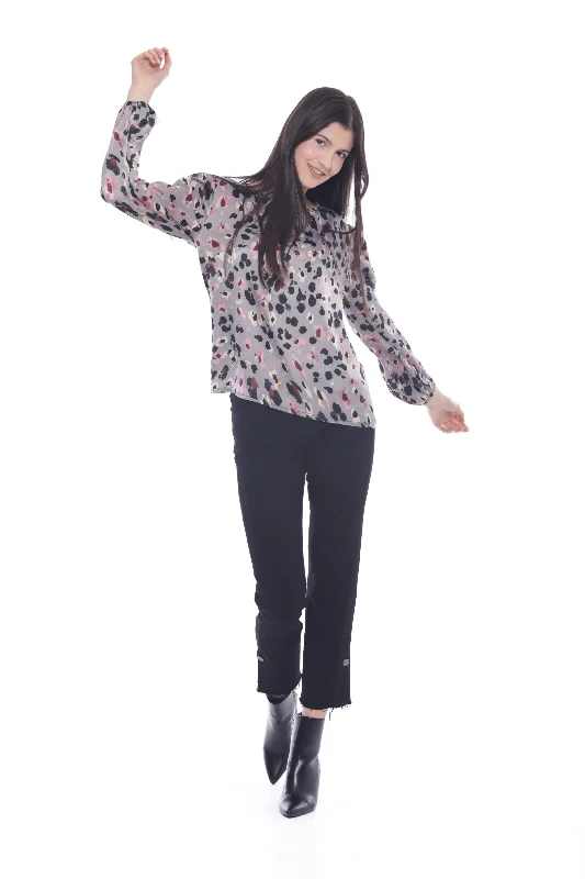 Free Design JEANS SIGARETTA CROPPED CON BOTTONE SUL FONDO