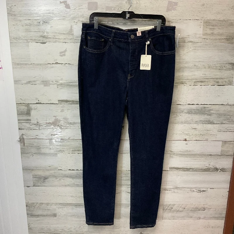 Timeless Outfits Jeans Skinny By Ana In Blue Denim, Size: 18