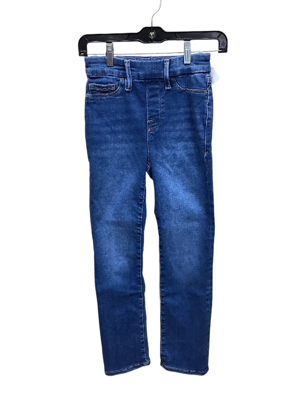 All-Day Comfort Jeans Skinny By Good American In Blue Denim, Size: 0