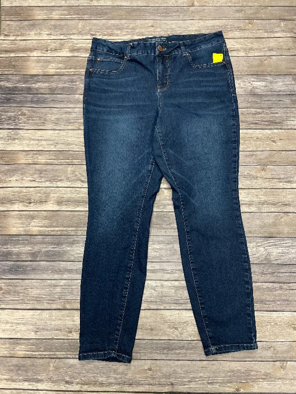 Minimal Style Jeans Skinny By Maurices In Blue Denim, Size: 18