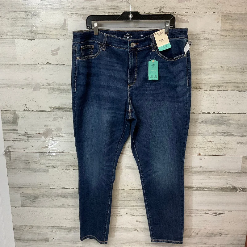 Warm Winter Series Jeans Skinny By St Johns Bay In Blue Denim, Size: 18