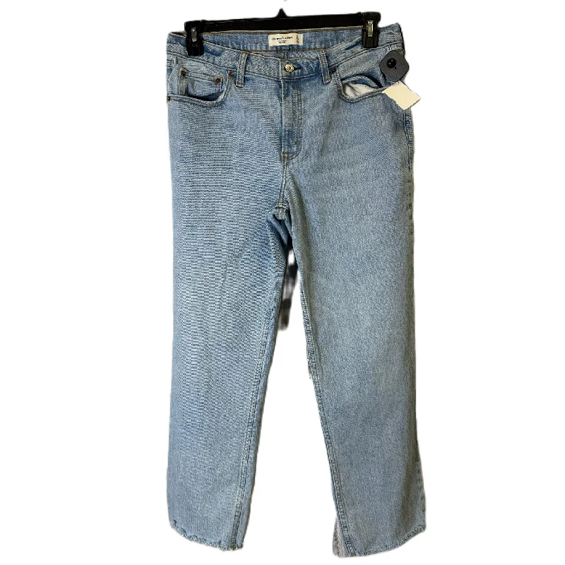 Exquisite Craftsmanship Jeans Straight By Abercrombie And Fitch In Blue Denim, Size: 12