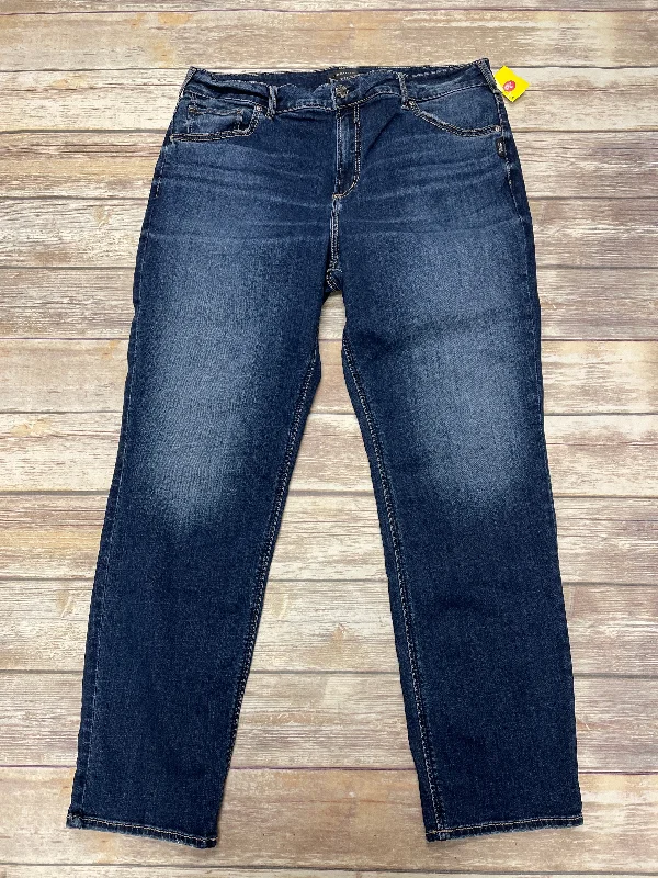 Comfy Layers Jeans Straight By Cme In Blue Denim, Size: 20