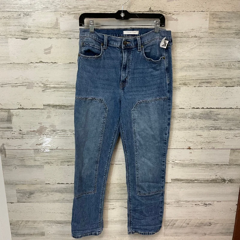 Versatile Itinerary Jeans Straight By EUNINA In Blue Denim, Size: 10