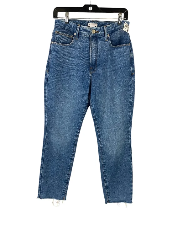 Casual Fit Wear Jeans Straight By Good American In Blue Denim, Size: 4