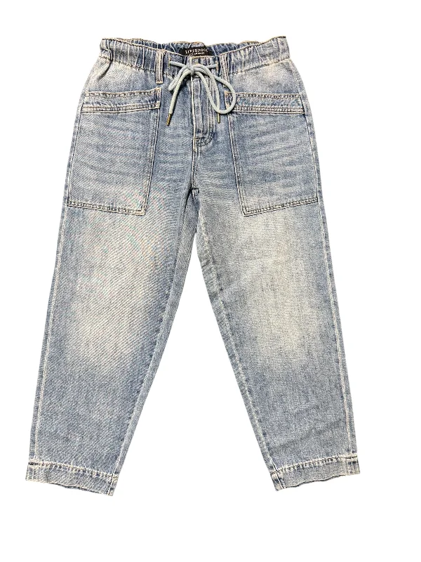 Comfortable Chic Jeans Straight By Liverpool In Blue Denim, Size: 2