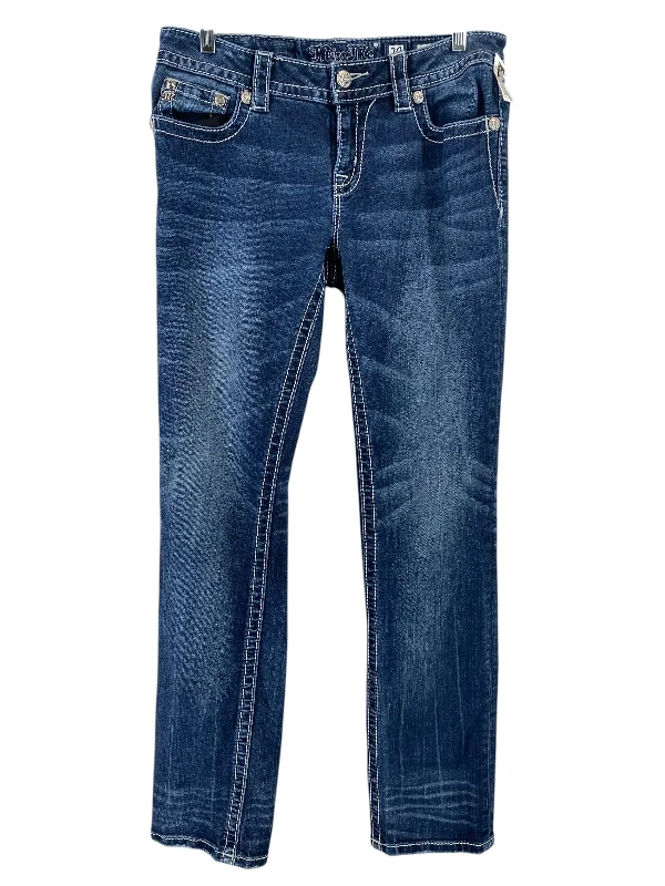 Elegant Comfort Jeans Straight By Miss Me In Blue Denim, Size: 8