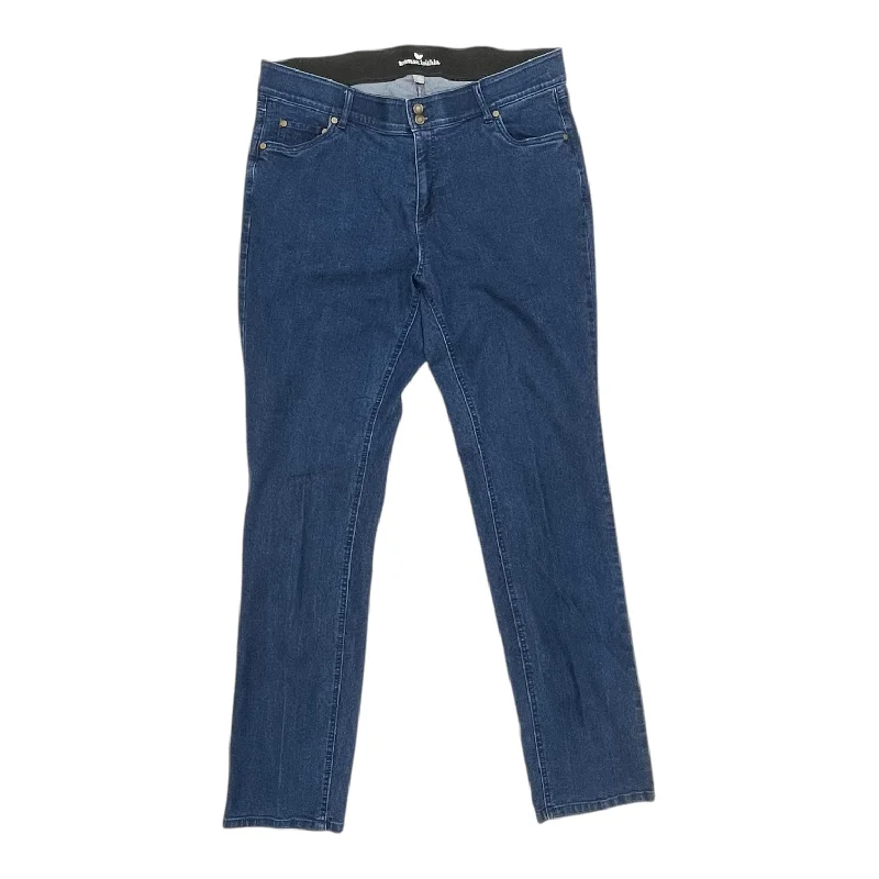 Breathable Comfort Jeans Straight By Woman Within In Blue Denim, Size:18