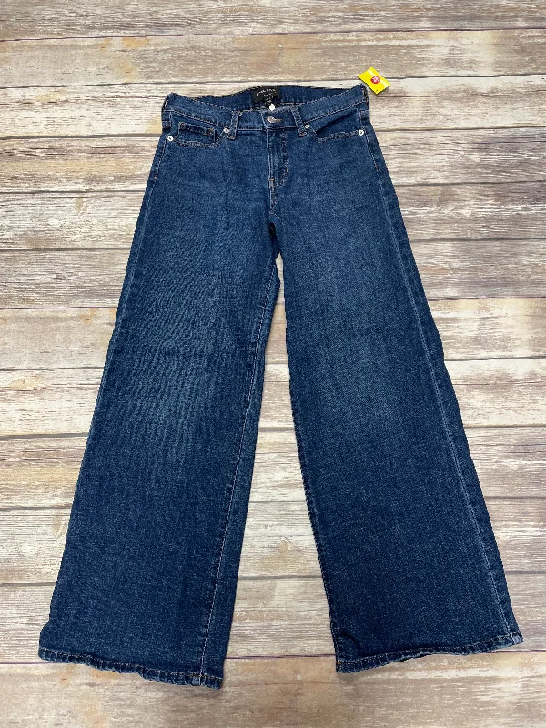 Comfy Chic Wear Jeans Wide Leg By Banana Republic In Blue Denim, Size: 6