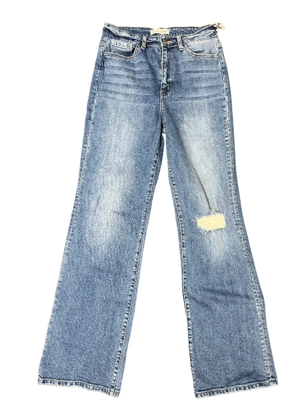 Elegant Casuals Jeans Wide Leg By Flying Monkey In Blue Denim, Size: 6