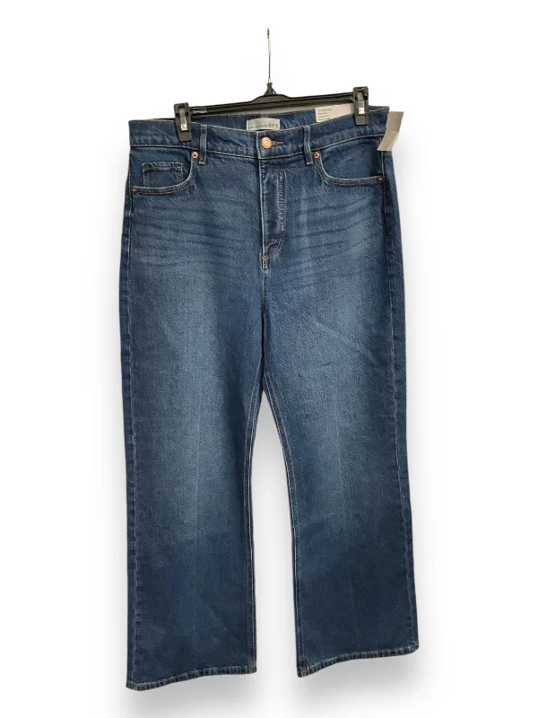 Relaxed Fashion Jeans Wide Leg By Loft In Blue, Size: 10