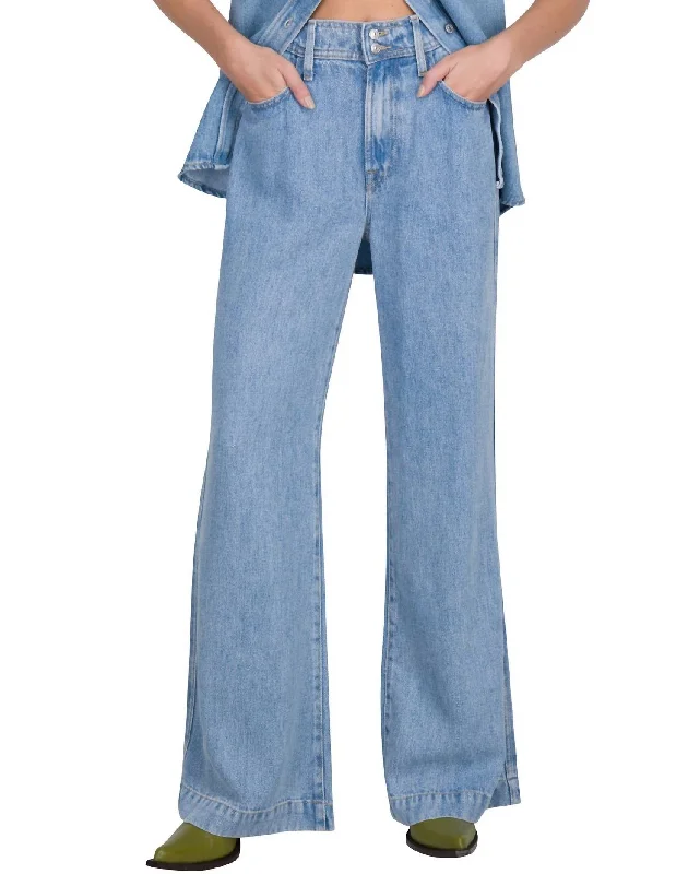 Lace Design Modern Dojo Tailorless Jean In Volcan Blue