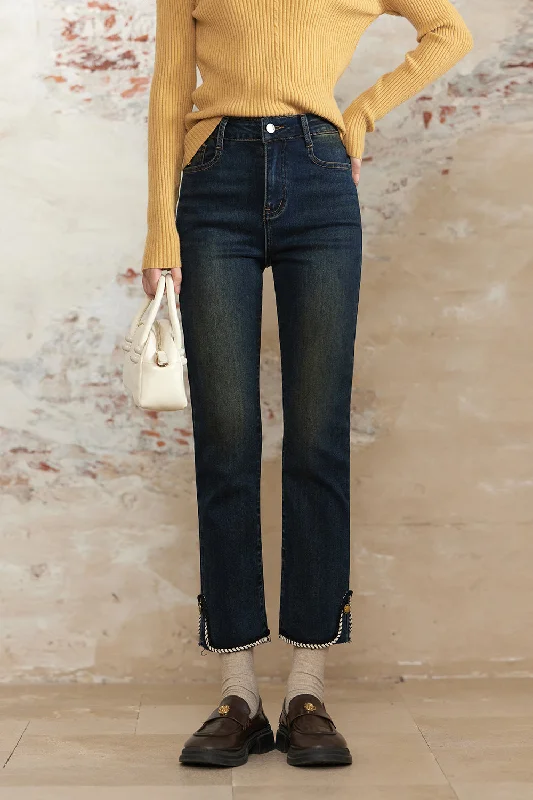 Minimal Style Denim Jeans for Women