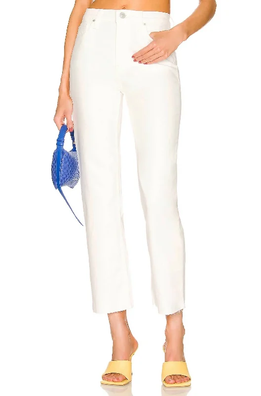 High-end Design Remi High Rise Ankle Jeans In White