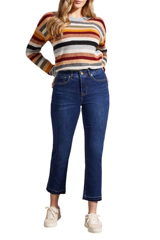 Cozy Knits Sophia Curvy Micro Flare Jeans In Blue