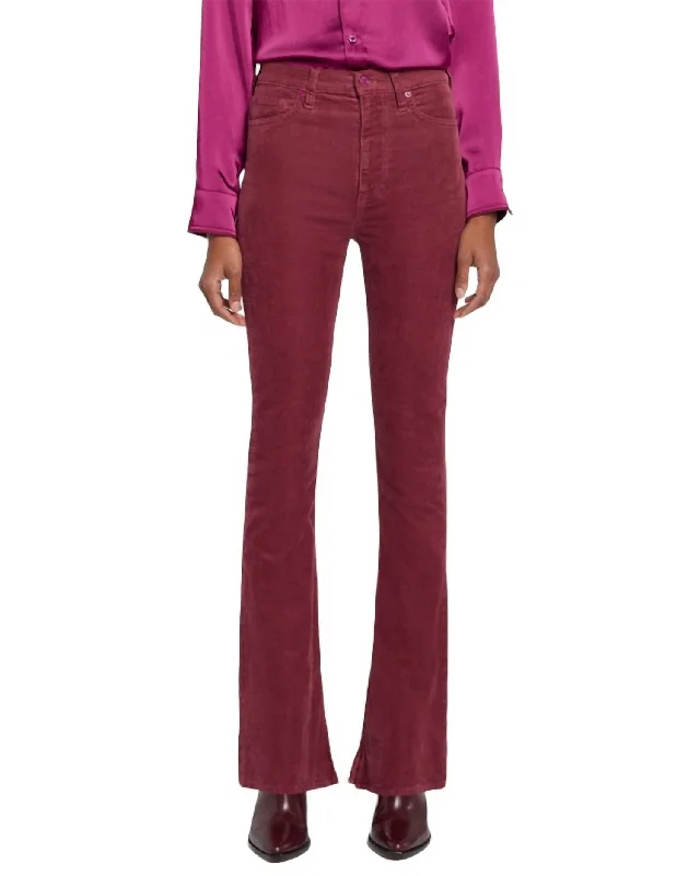 Elegant And Charming Tailorless Uhr Skinny Boot Jeans In Burgandy