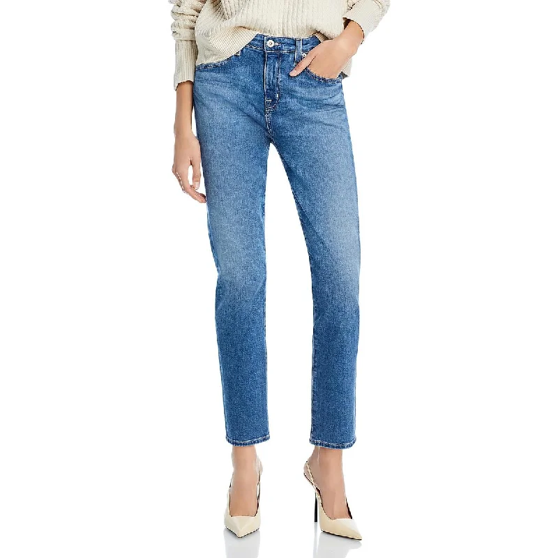 Casual Comfort Wear Womens Mid Rise Ankle Ankle Jeans