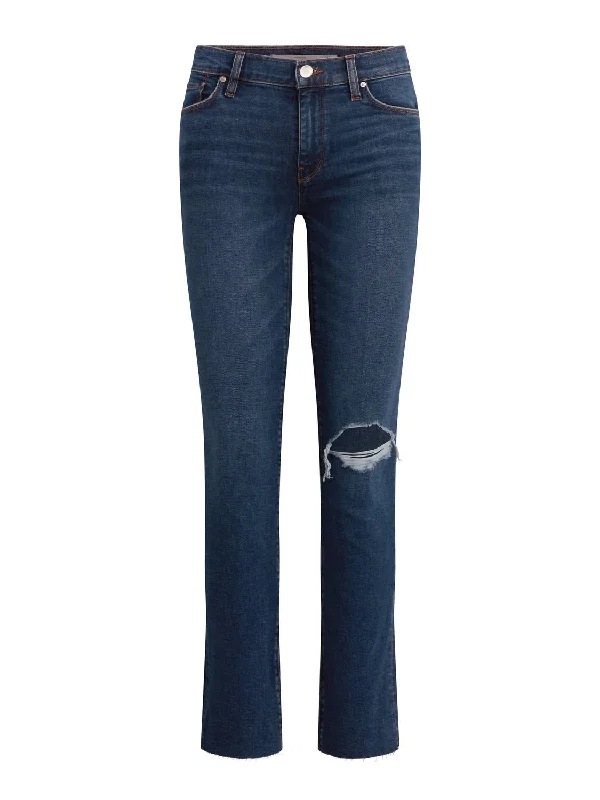 Minimal Classic Women's Midrise Straight Ankle Jeans In Legit