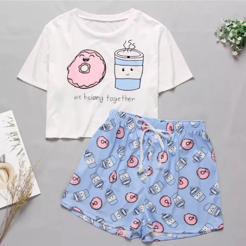 Trendy Layers Cartoon Printed Nightsets