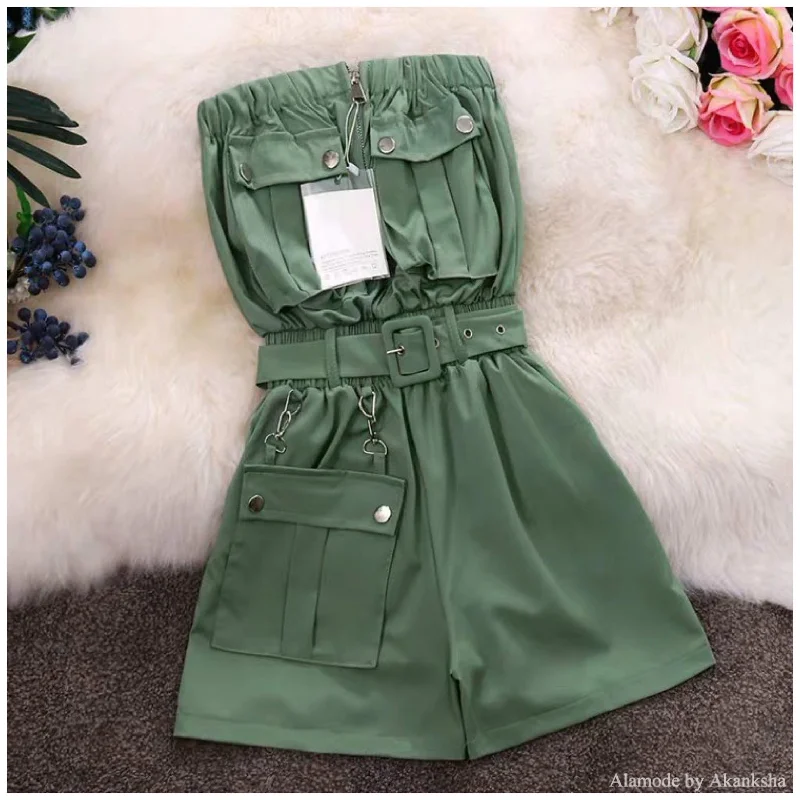 Noble Temperament Ciana Belted Romper