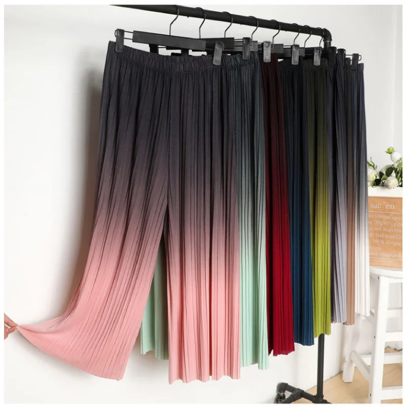 Easygoing Outfits Gradient Pleated Pants