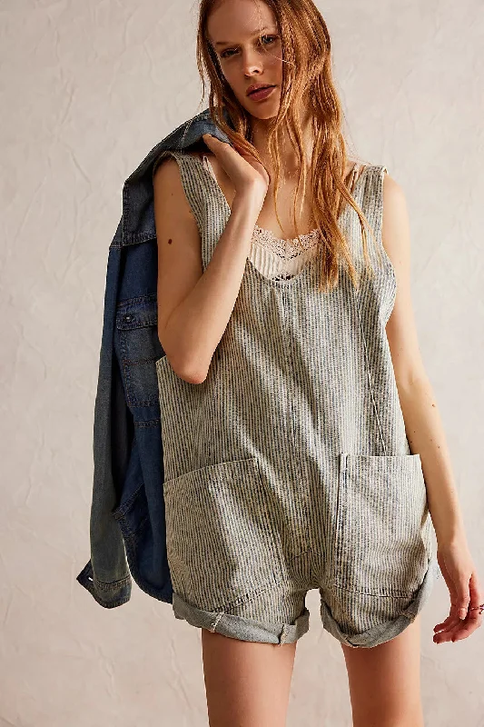 Elegant Tailoring Free People Roller Railroad Shortall in Pillow Talk Stripe