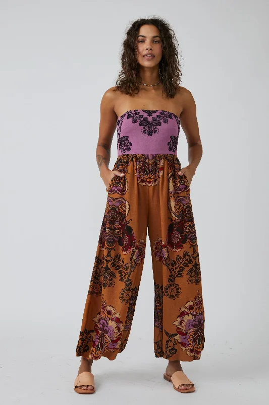 Soft Fashion Free People Indio Sun Jumpsuit in Golden Combo