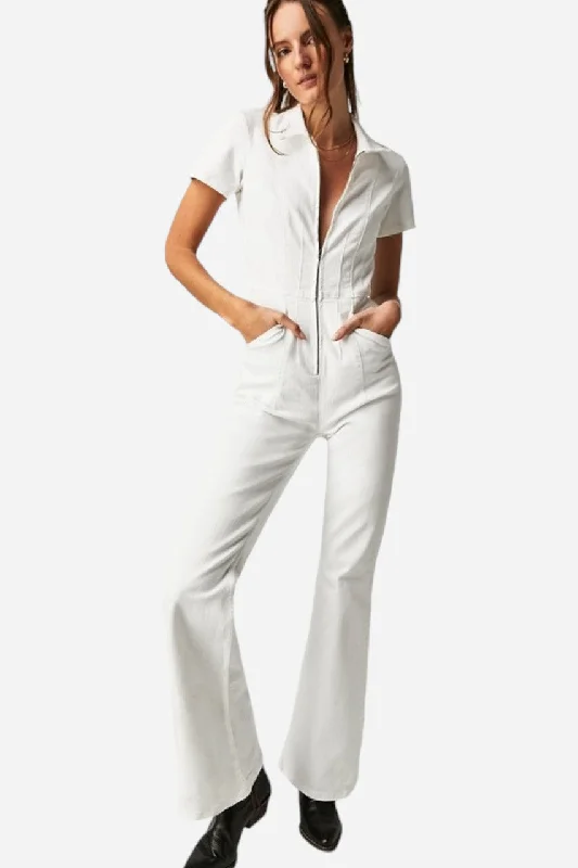 Comfortable Outfits Free People Jayde Flare Jumpsuit Pure White
