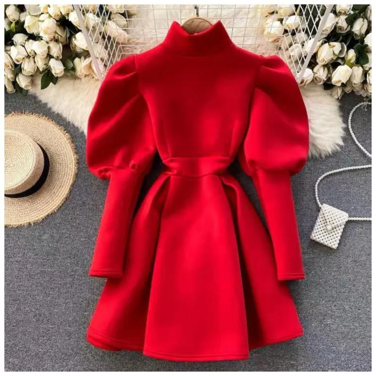 Classic Series Laura Puffed Sleeve Dress
