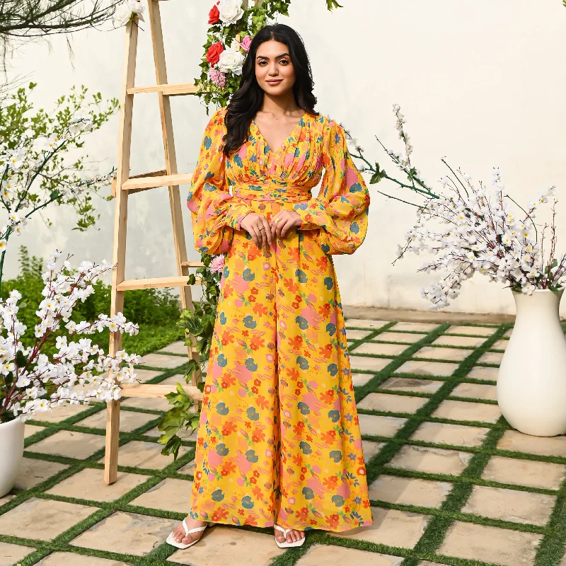High Street Style Marigold Yellow Jumpsuit