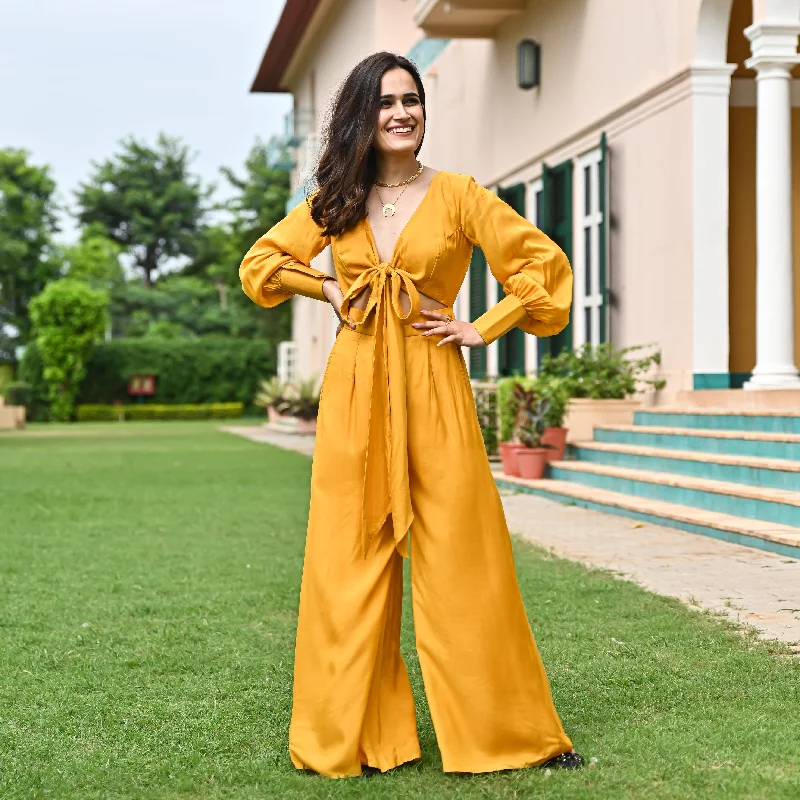 Minimal Style Medallion Wraparound Jumpsuit