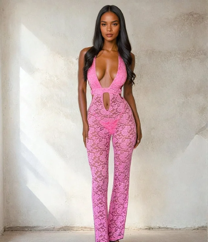 Luxury Temperament Sexy See Through Jumpsuit