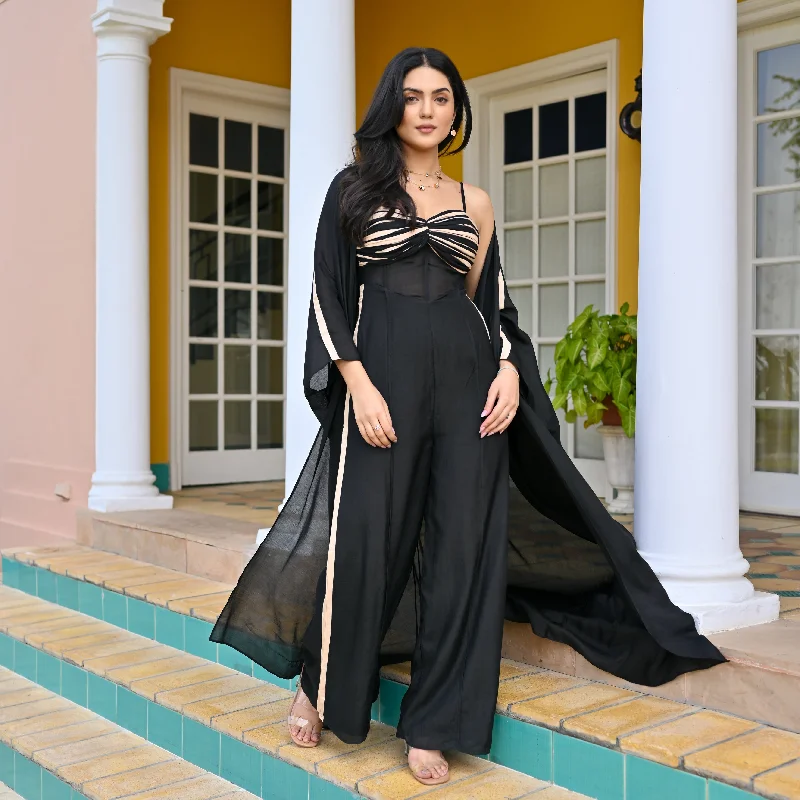 Comfortable Fashion Shadow Corset Jumpsuit Set