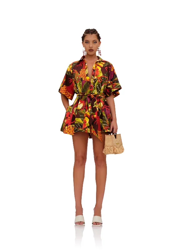 Relaxed Fit SHANTI ROMPER - KOLA PRINT